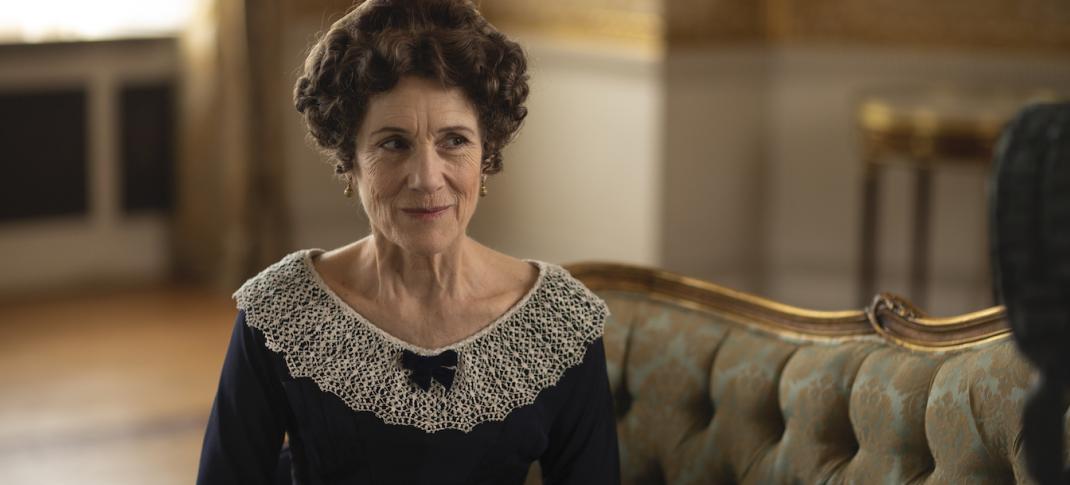 Harriet Walter as Caroline Bellasis, Countess of Brockenhurst looks suspiciously like her plan in going according to plan in 'Belgravia' Season 1