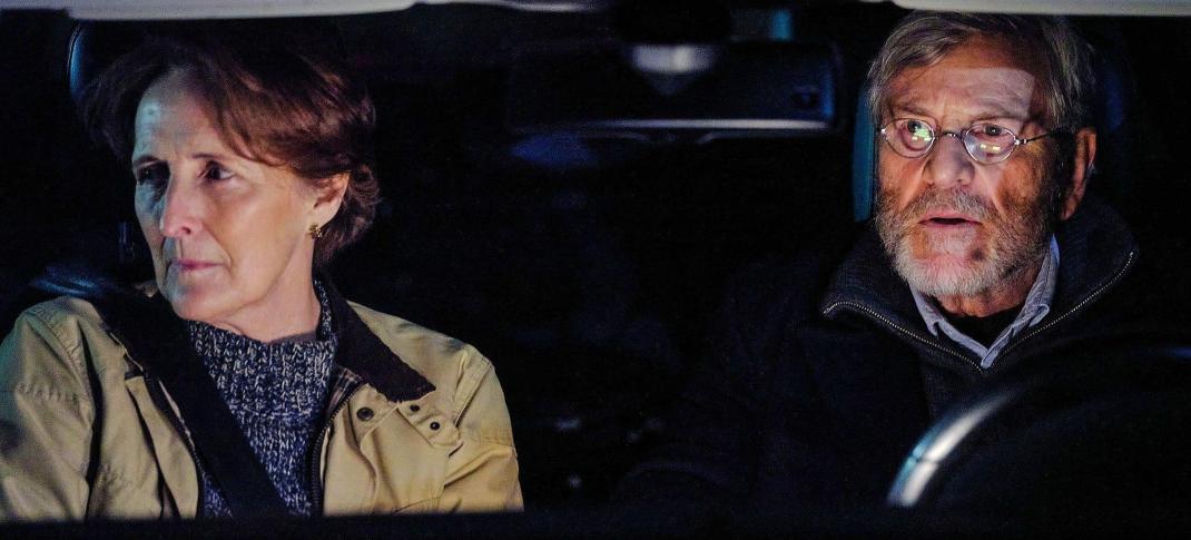 Tcheky Karyo as Julien Baptiste and Fiona Show as Emma Chambers in 'Baptiste' Season 2