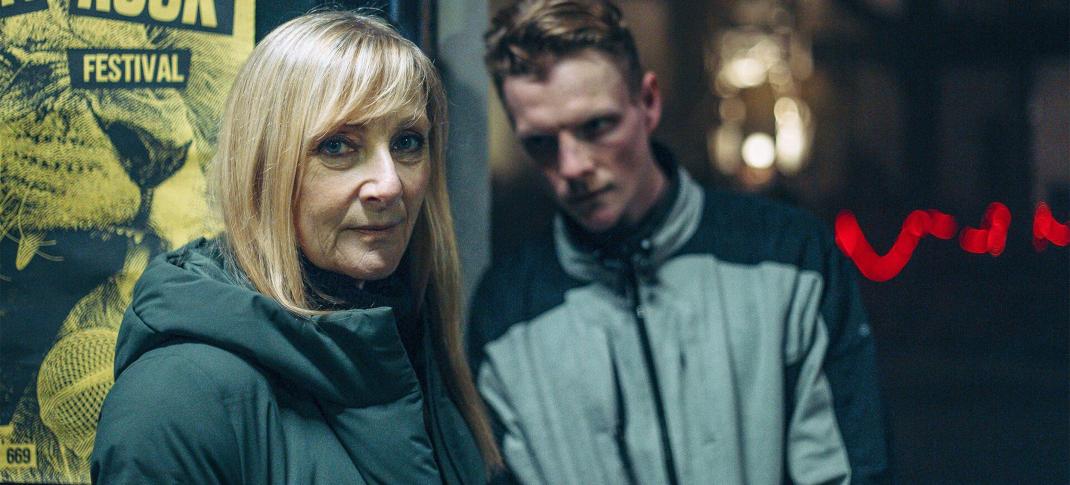 Lesley Sharp as Hannah Laing and Patrick Gibson as Christian in Before We Die