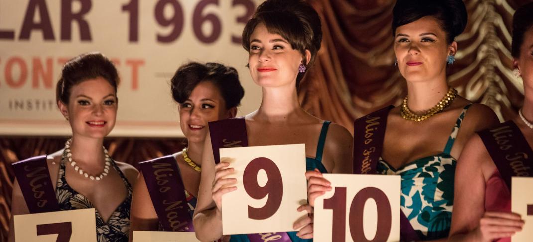 Nurse Valerie Dyer (Jennifer Kirby) competes in the first Miss Poplar beauty pageant (Photo: Courtesy of Neal Street Productions 2017)