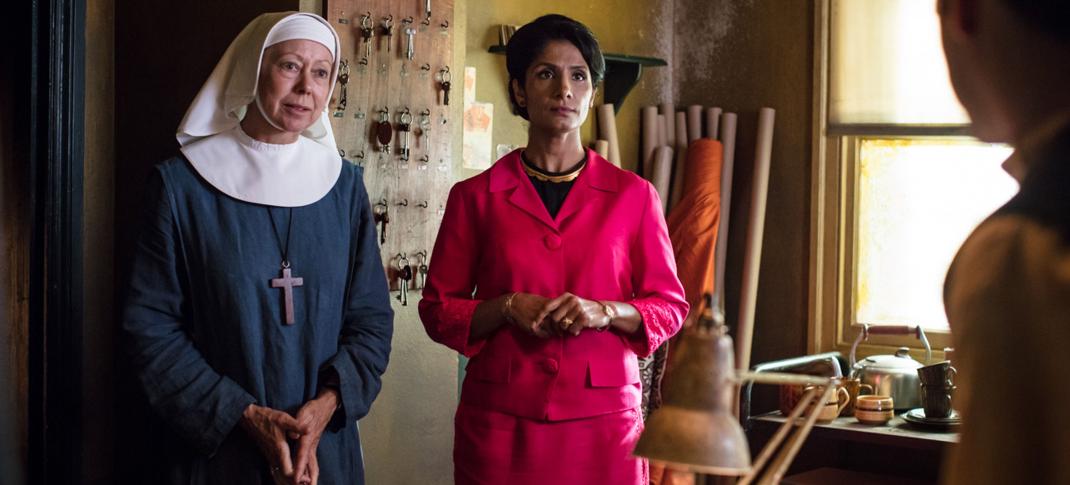 Sister Julienne (Jenny Agutter) and Mumtaz Gani (Balvinder Sopal) (Photo: Credit: Courtesy of Neal Street Productions 2017)