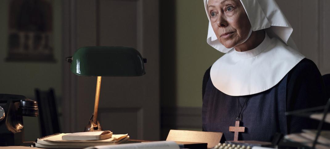 Sister Julienne (Jenny Agutter) makes plans to save Nonnatus House   Credit: Courtesy of BBC / Neal Street Productions