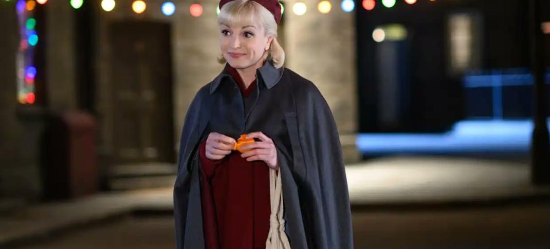 Helen George as Nurse Trixie Franklin in the Call The Midwife 2021 Christmas Special