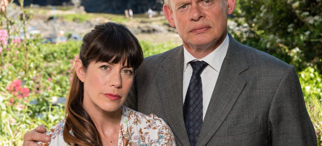 Martin Clunes and Caroline Catz in "Doc Martin" (Photo: Acorn TV)