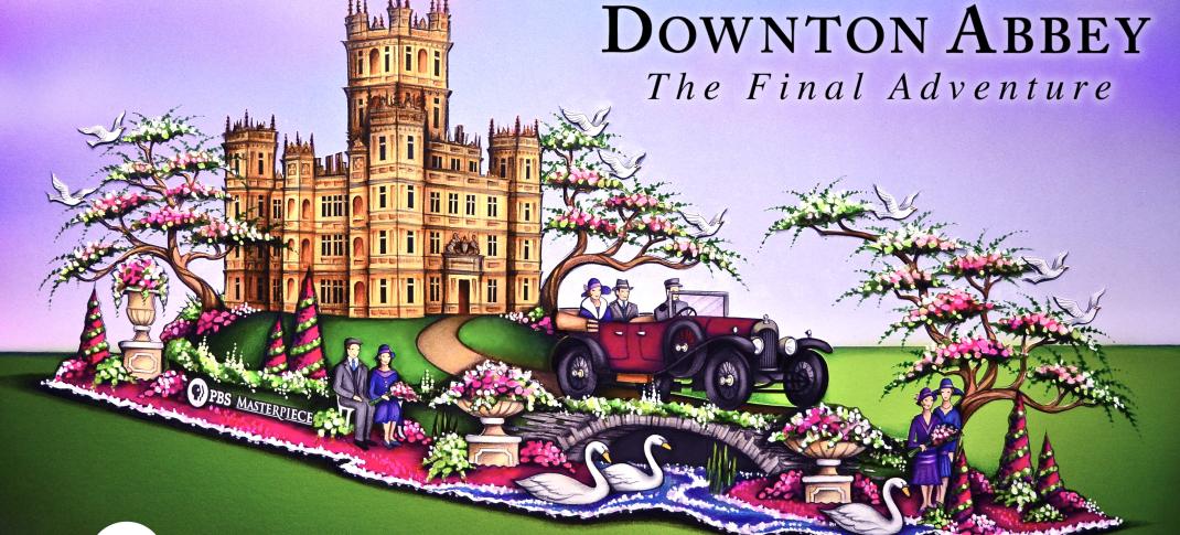 Artists rendition of the "Downton Abbey" Rose Parade float. (Photo: Paradiso Parade Floats/PBS)
