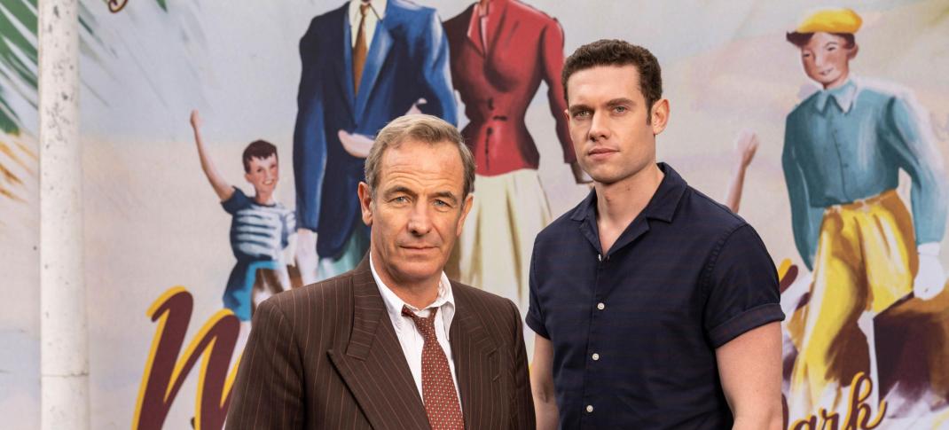 Robson Green and Tom Brittney as Rev. Will Davenport and DI Geordi Keating in 'Grantchester'