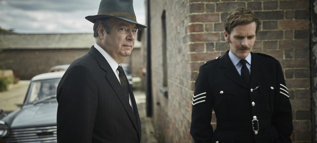 Shaun Evans and Roger Allam in "Endeavour" Season 6 (Photo: Courtesy of Jonathan Ford and Mammoth for ITV and MASTERPIECE) 