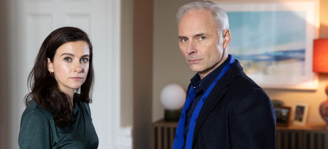 Sara Vickers as Erin and Mark Bonnar as Max in 'Guilt' Season 2