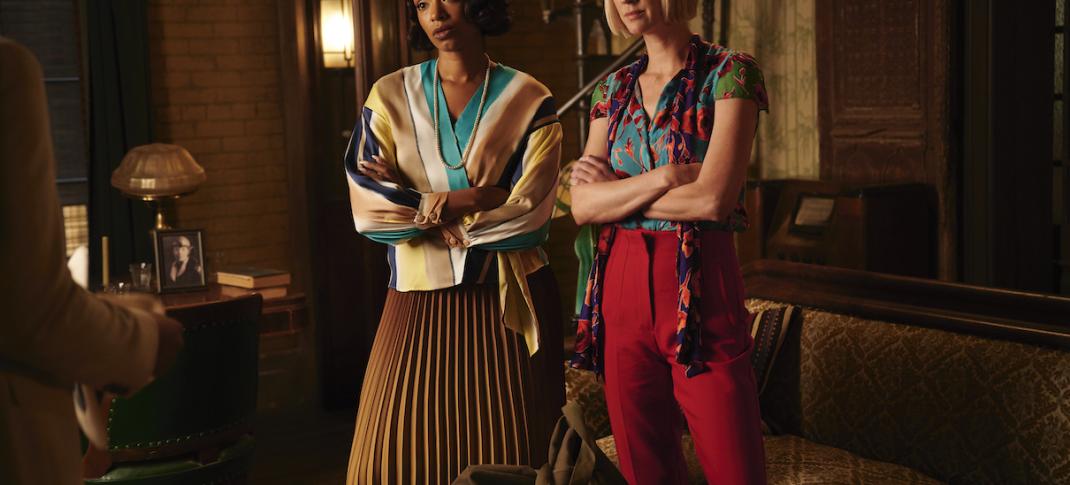 Lauren Lee Smith and Chantal Riley in "Frankie Drake Mysteries". (Photo: CBC)