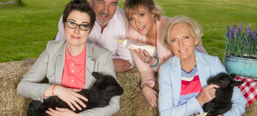 The original "Great British Baking Show" gang (Photo: Courtesy of Mark Bourdillon, Love Productions)