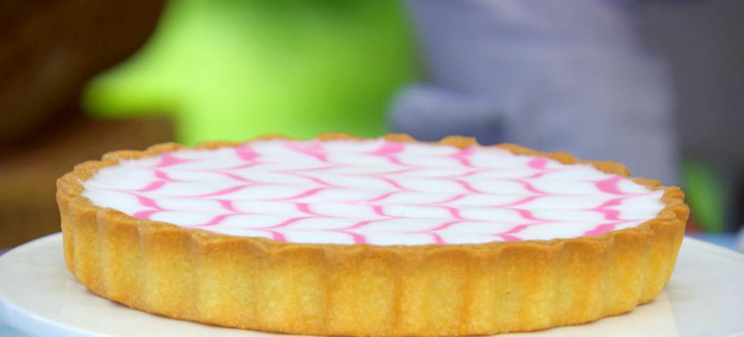 Mary Berry's Bakewell Tart from Pastry Week on The Great British Baking Show on PBS. (Image © 2016, Love Productions for the BBC)