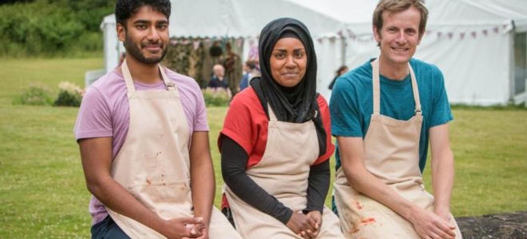 Great British Baking Show finalists Tamal, Nadiya and Ian (Photo: Courtesy of Love Productions)