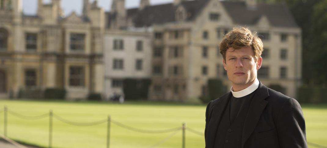 James Norton as Sidney Chambers in "Grantchester" (Photo: Courtesy of (C) Des Willie/Kudos & ITV for MASTERPIECE)