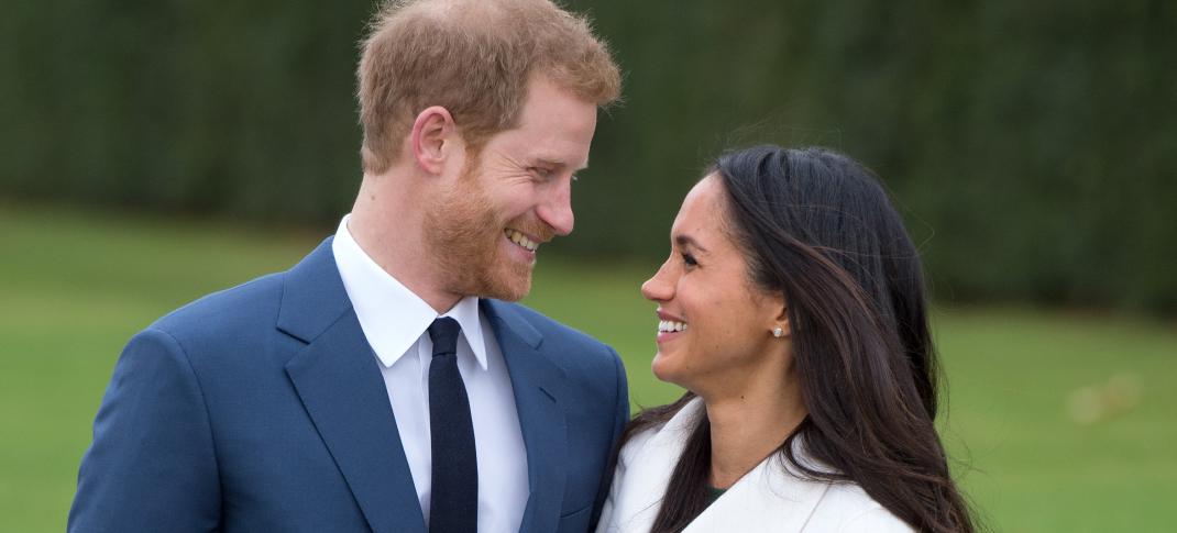 Prince Harry and Meghan Markle attend a photocall in the Sunken Gardens at Kensington Palace following the announcement of their engagement on November 27, 2017 in London, England. (Photo: Credit: Courtesy of Anwar Hussein/Getty Images)