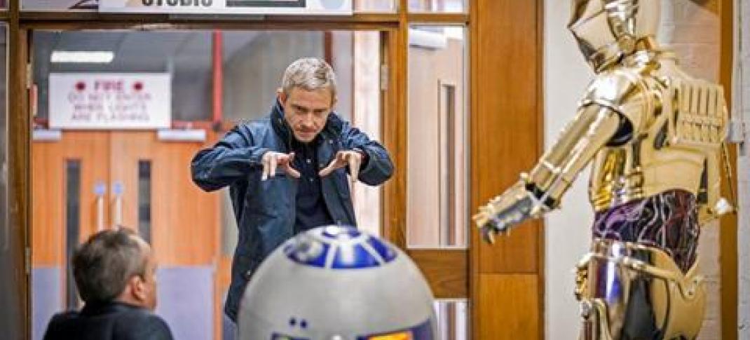 Martin Freeman, channeling his inner Jedi Master. (Photo: BBC)