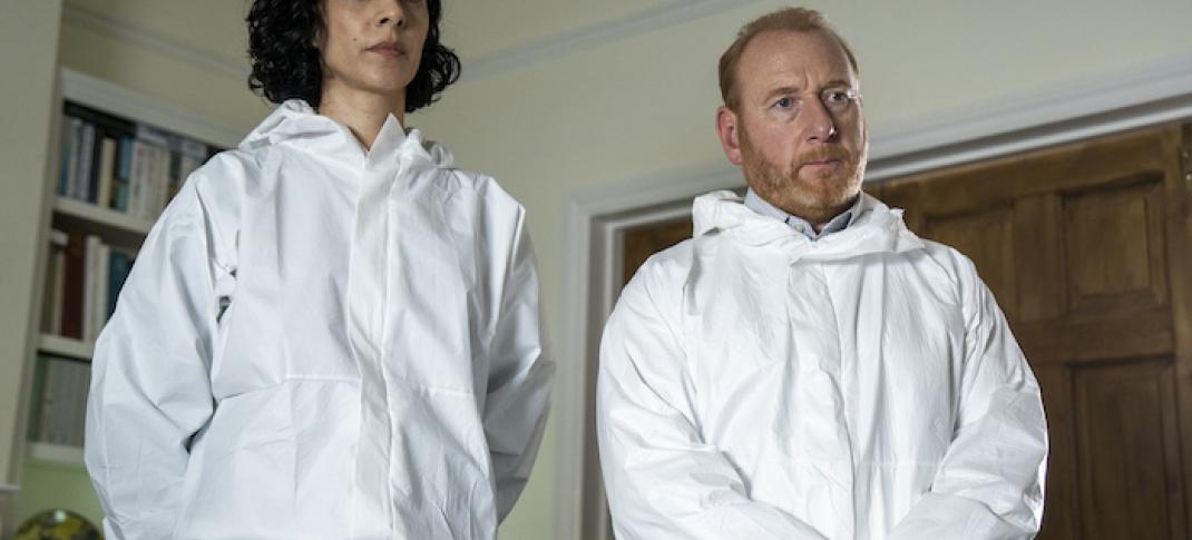 DI Max Arnold (Adrian Scarborough) and DS Priya Shamsie (Sonita Henry) © Acorn TV