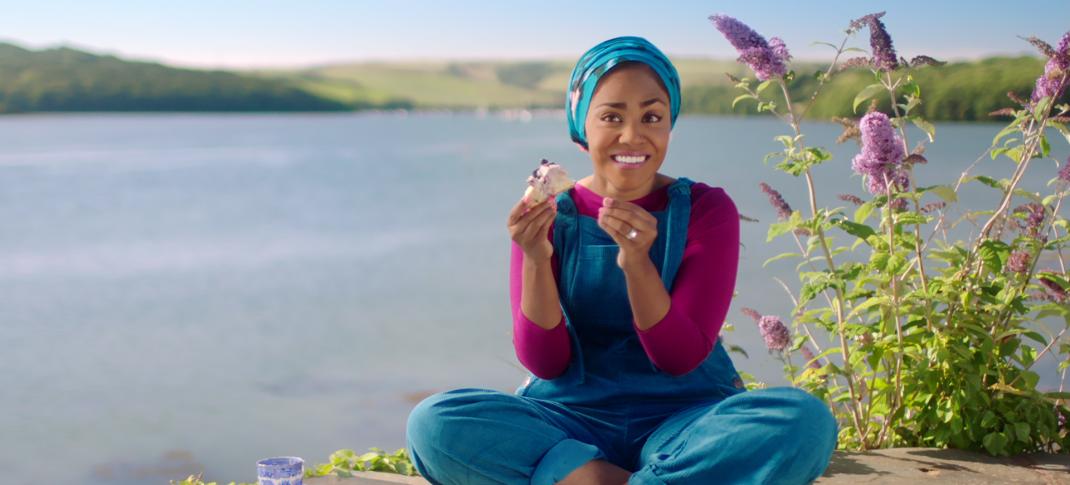 Picture shows: Nadiya Hussain in her series Nadiya Bakes