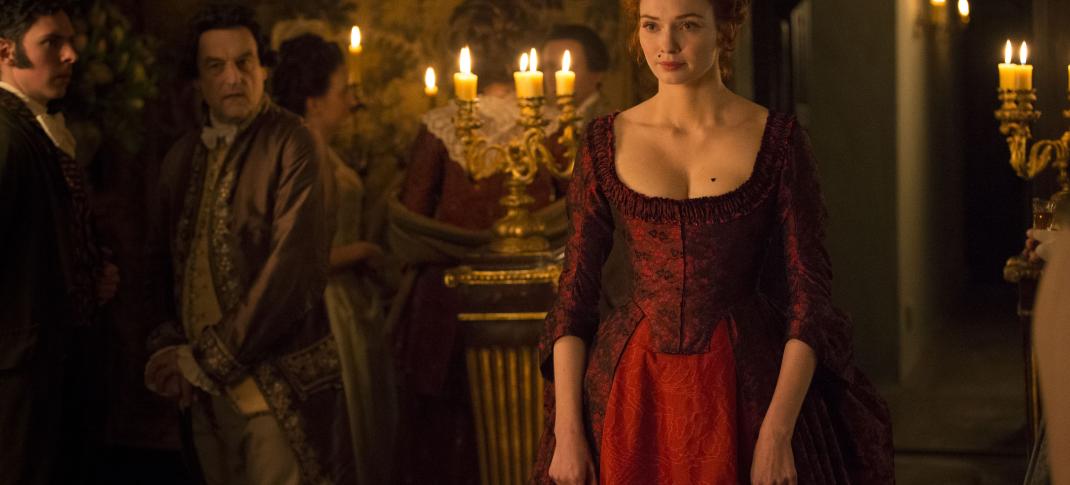 Demelza looks amazing - that dress! (Photo: Courtesy of Mammoth Screen for BBC and MASTERPIECE)