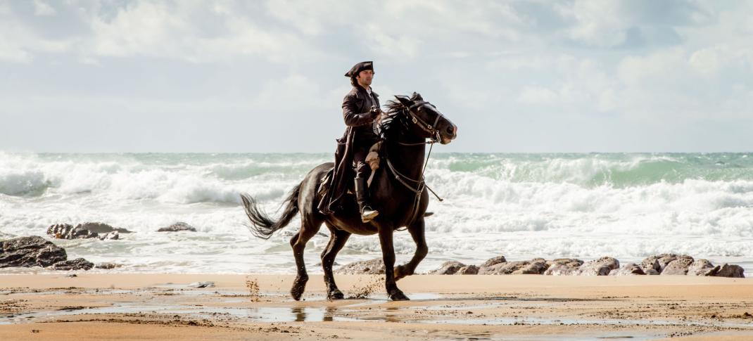 Ross, dramatically riding to save the day. Maybe. (Photo: Courtesy of Mammoth Screen for BBC and MASTERPIECE)