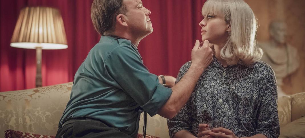 Colin Jordan (Rory Kinnear) and Vivien Epstein (Agnes O’Casey). Credit: Courtesy of RED Production Company and MASTERPIECE