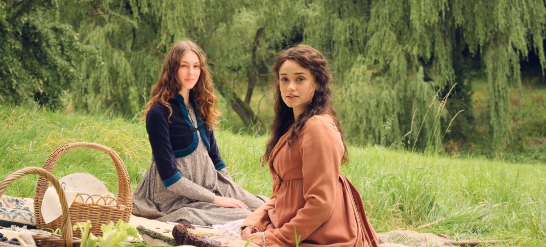 Augusta Markham (ELOISE WEBB) and Charlotte Heywood (ROSE WILLIAMS) in Sanditon Season 2