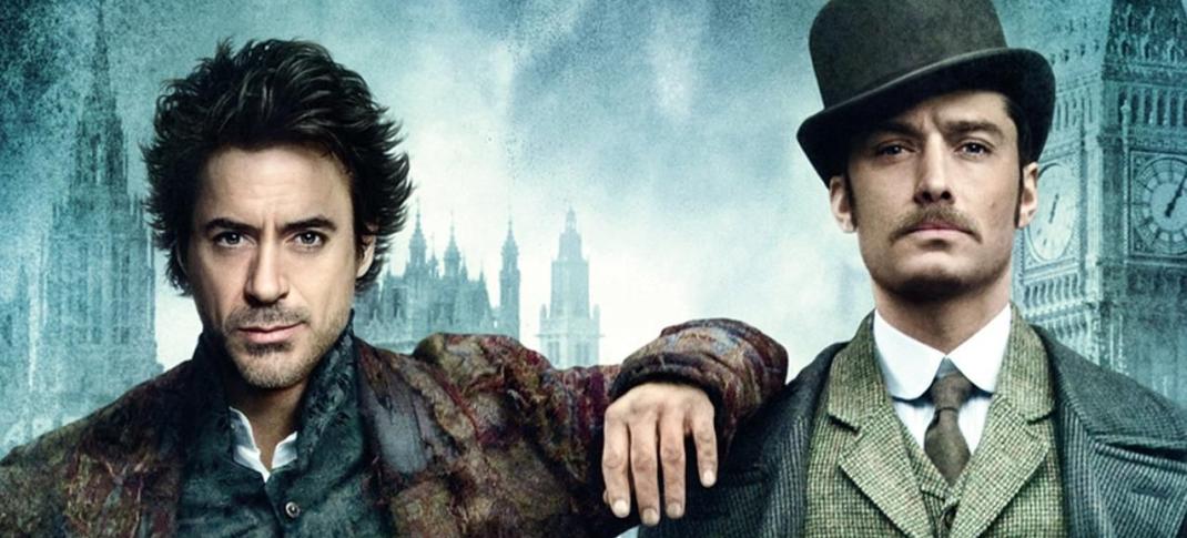 Robert Downey Jr. and Jude Law as Holmes and Watson in Sherlock Holmes