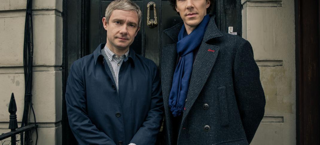Benedict Cumberbatch and Martin Freeman in "Sherlock" Season 3. (Photo: BBC/Robert Viglasky/Hartswood Films for MASTERPIECE)