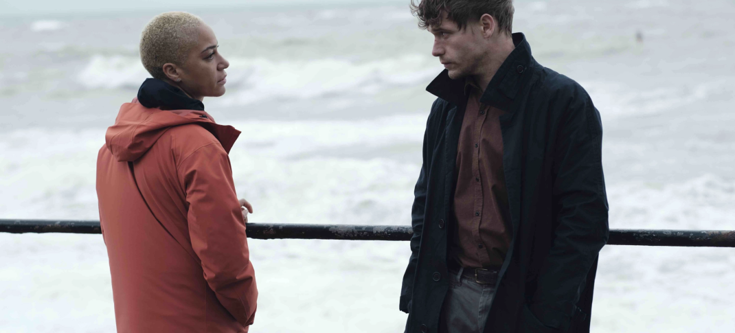 Cush Jumbo as Frances, Billy Howle as Strangeways in The Beast Must Die