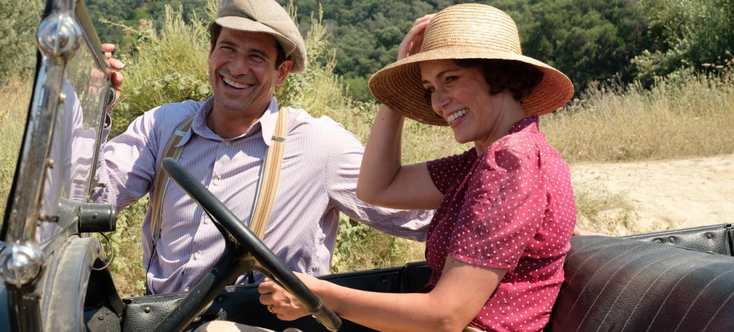 Spiro (ALEXIS GEORGOULIS) & Louisa Durrell (KEELEY HAWES) (Photo Credit: Courtesy of Joss Barratt for Sid Gentle Films & MASTERPIECE)