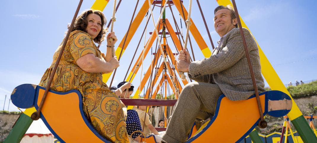 Bradley Walsh and Joanna Scanlon in "The Larkins" (Photo: Acorn TV)