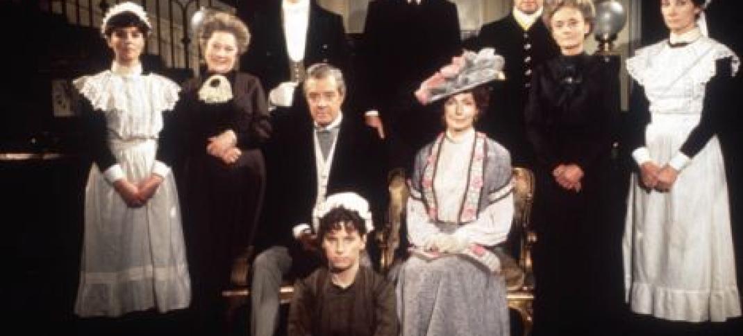 The 1971 cast of Upstairs Downstairs. (Photo credit: London Weekend Television)