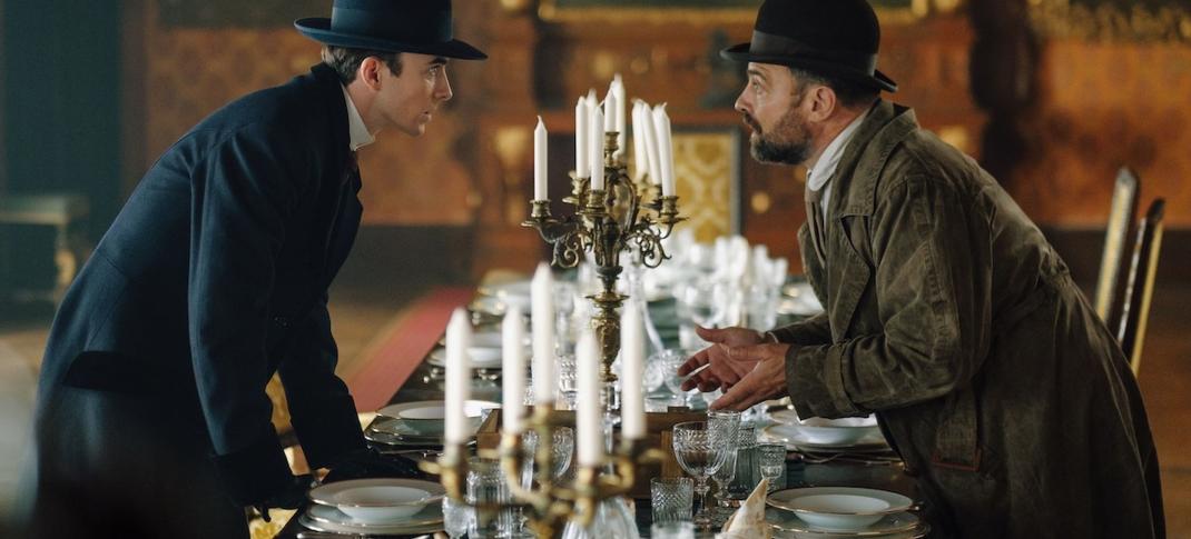 Matthew Beard as Max Liebermann Jürgen Maurer as Oskar Reinhardt in Vienna Blood Season 2