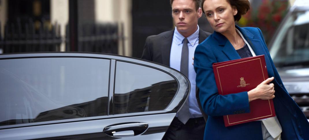 Richard Madden as David Budd and Keeley Hawes as Julia Montague in Bodyguard (Photo:Des Willie © ITV Studios Global Entertainment)