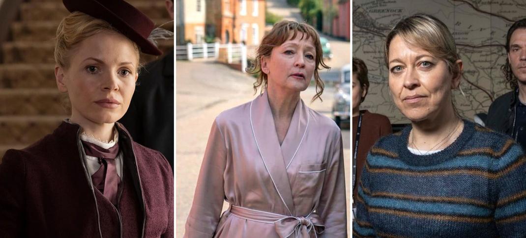 Kate Phillips in Miss Scarlett, Lesley Manville in Magpie Murders, Nicola Walker in Annika