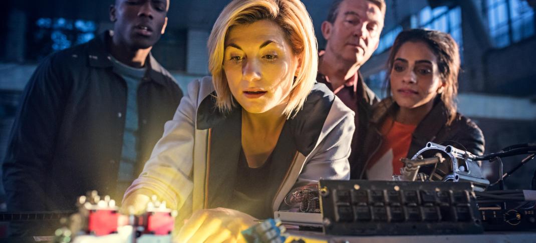 Jodie Whittaker, Mandip Gil, Bradley Walsh and Toisin Cole in "Doctor Who" Season 11 (Photo: BBC America)