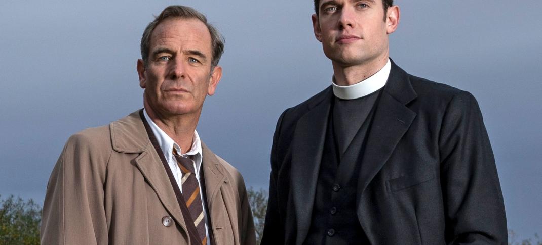 Robson Green and Tom Brittney as Rev. Will Davenport and DI Geordie Keating in 'Grantchester'