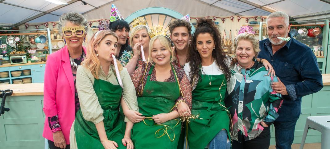 The Derry Girls and the Baking Show judges (Photo: Netflix)