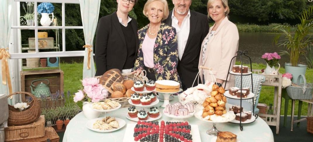 Sue Perkins, Mary Berry, Paul Hollywood and Mel Giedroyc return to the tent for season 5 of 'The Great British Baking Show'    Credit: Courtesy of Love Productions