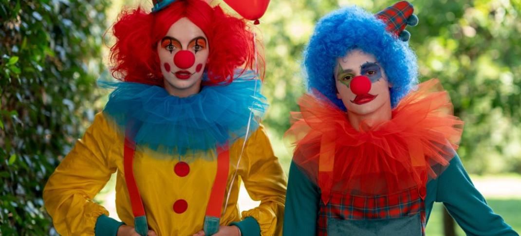 Killing Eve Season 3, literally sending in the clowns. (Photo: Des Willie/BBC America)