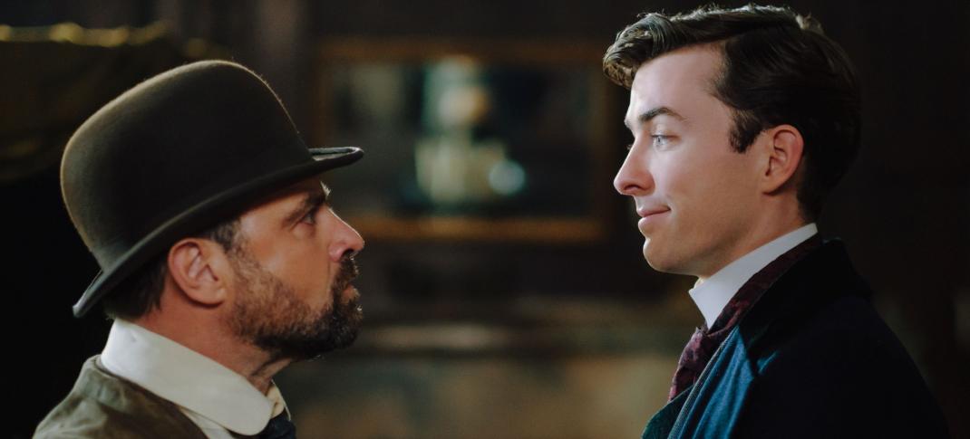 Matthew Beard as Dr. Max Liebermann and Juergen Maurer as Detective Oskar Rheinhardt in Vienna Blood Season  1