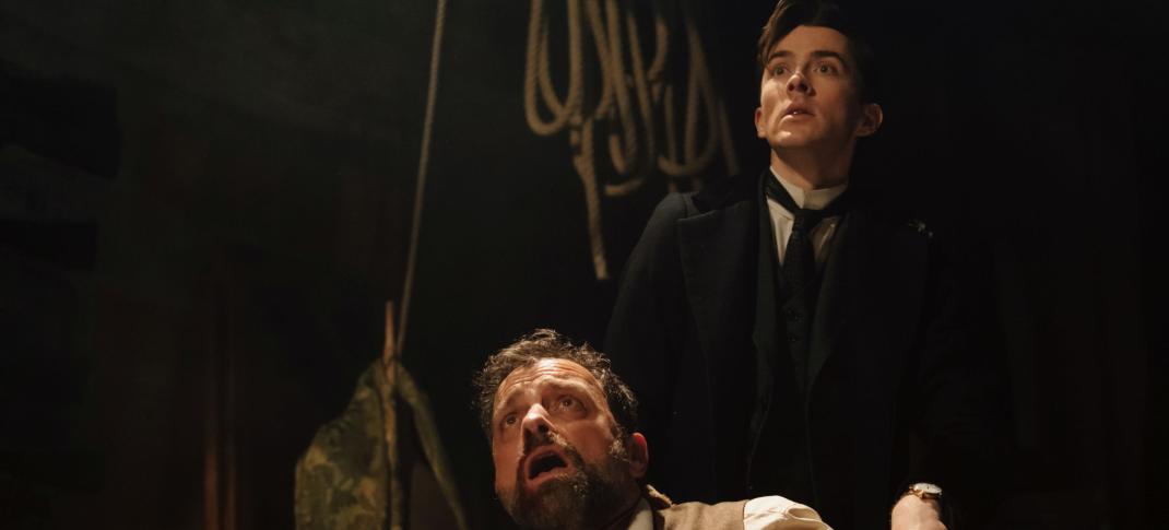 Matthew Beard as Max, Juergen Maurer as Oskar in 'Vienna Blood' Season 1