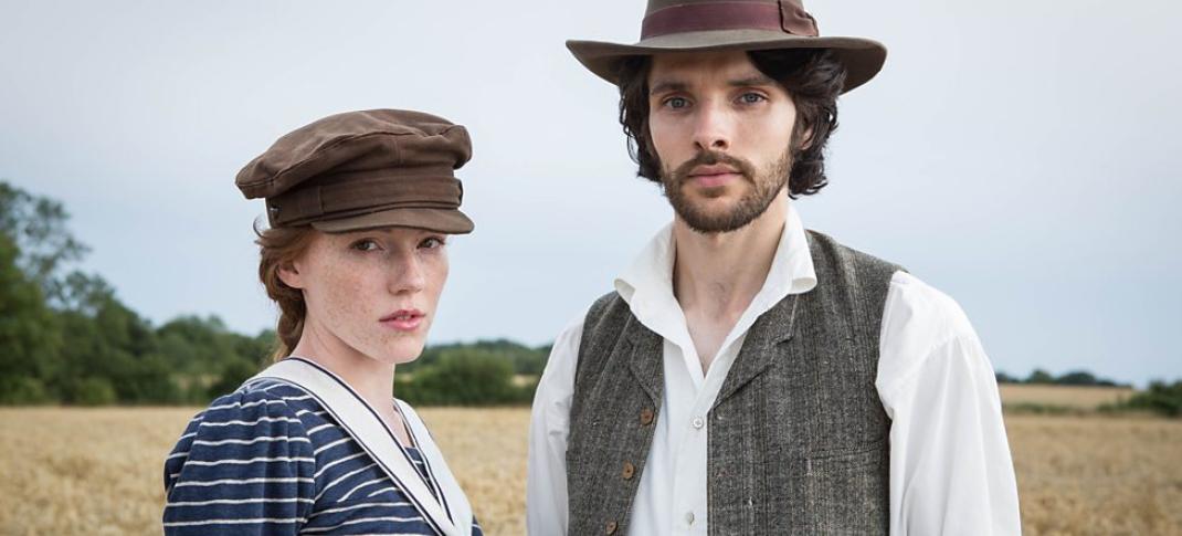 Colin Morgan and Charlotte Spencer in "The Living and the Dead". (Photo: BBC)