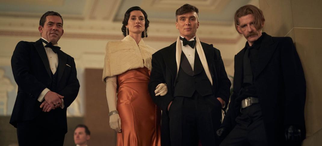 Packy Lee, Natasha O'Keeffe, Cillian Murphy, and Paul Anderson in Peaky Blinders