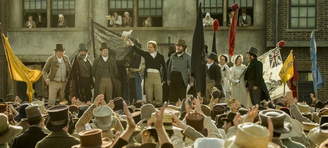 The cast of the "Peterloo" film (SIMON MEIN/COURTESY OF CORNERSTONE FILMS) 