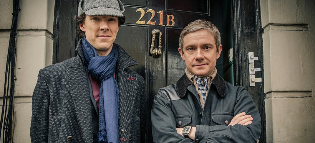 Benedict Cumberbatch and Martin Freeman in "Sherlock". (Photo: BBC/Robert Viglasky/Hartswood Films for MASTERPIECE)