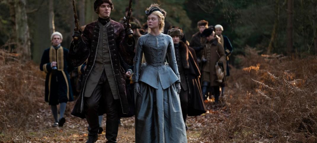 Elle Fanning and Nicholas Hoult in "The Great" (Photo: Hulu)