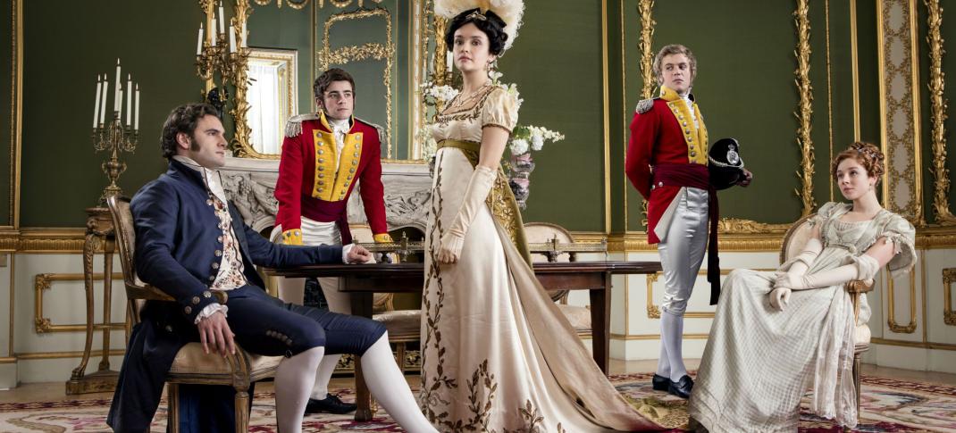 Olivia Cooke and the cast of "Vanity Fair" (Photo: ITV/