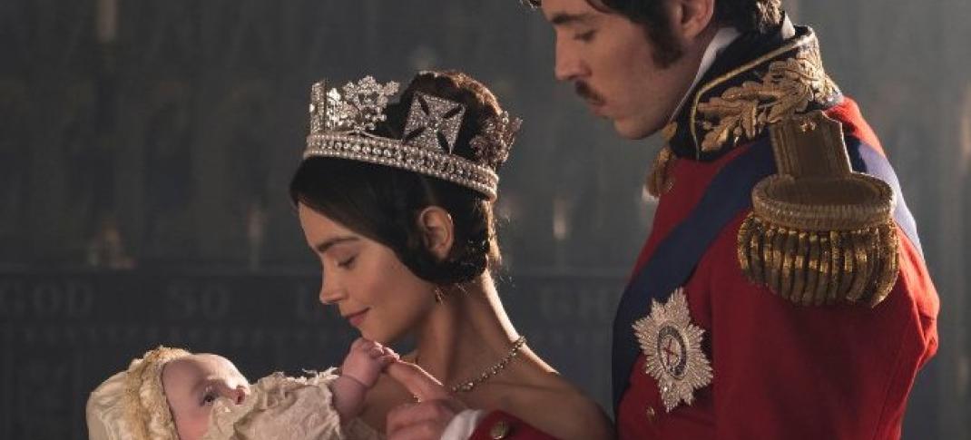A rather sweet look at Victoria, Albert, and the newest addition to their famiily. (Photo: Courtesy of ITV Plc)