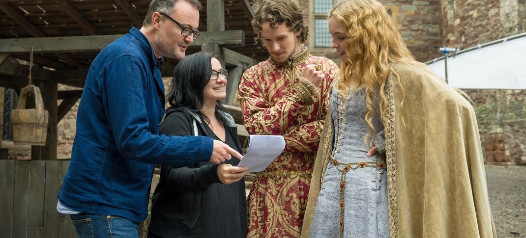 Jody Comer, Jacob Collins-Levy and "White Princess" Producer Emma Frost (Photo: Starz)