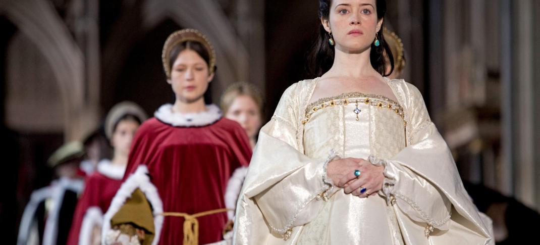Claire Foy as Anne Bolyen in "Wolf Hall" (Photo: Courtesy of Ed Miller/Playground & Company Pictures for MASTERPIECE/BBC)